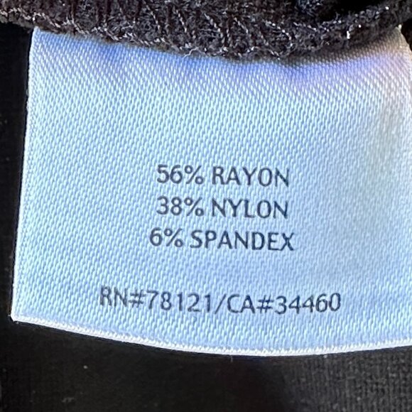 NWT Eileen Fisher Black Rayon Ponte Knit Pants with Ankle Zippers - X-Large - Picture 8 of 9